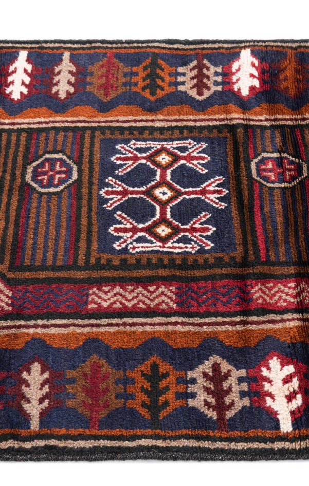 Detail image of 2' 9 x 4' 7 Hand Knotted Balouch Persian Wool Rug