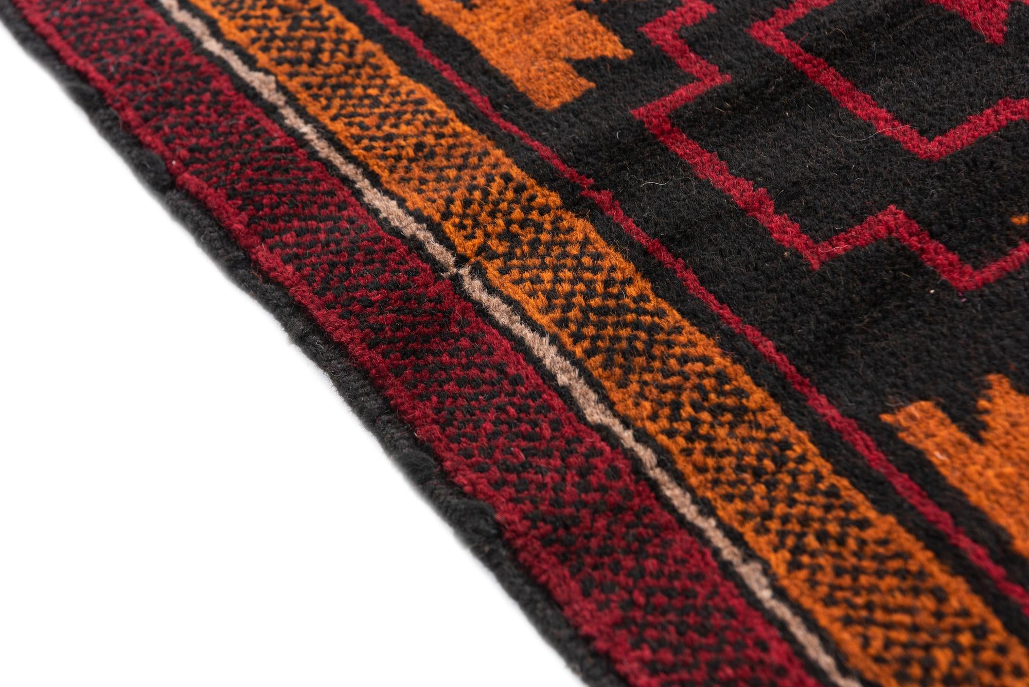 3' x 4' 8 Hand Knotted Balouch Persian Wool Rug