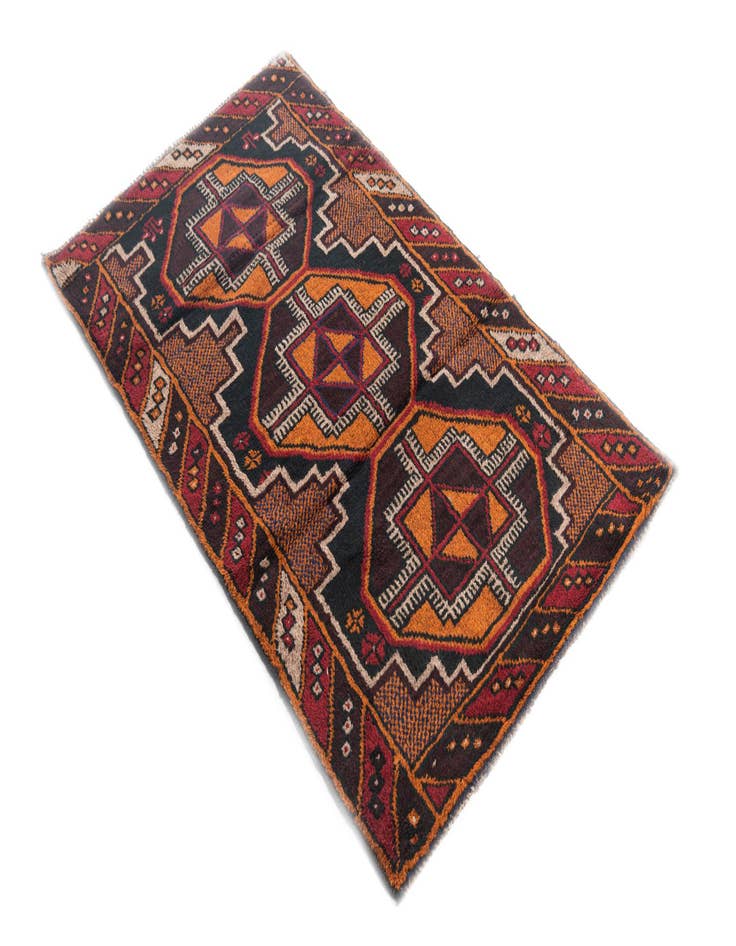 Detail image of 2' 9 x 4' 8 Hand Knotted Balouch Persian Wool Rug