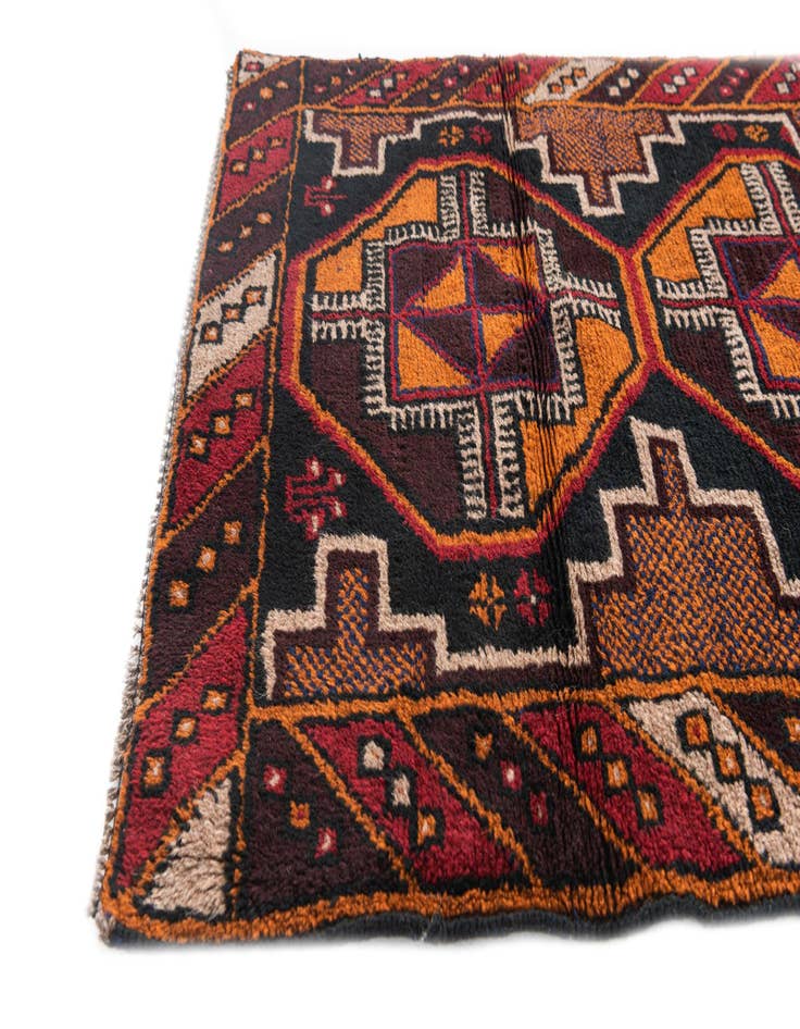 Detail image of 2' 9 x 4' 8 Hand Knotted Balouch Persian Wool Rug