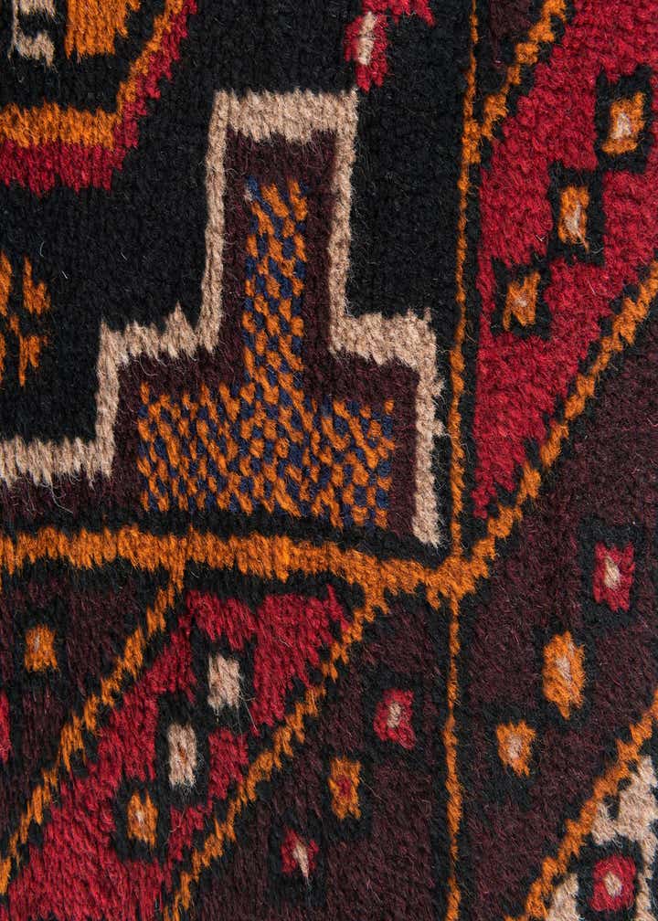 2' 9 x 4' 8 Hand Knotted Balouch Persian Wool Rug