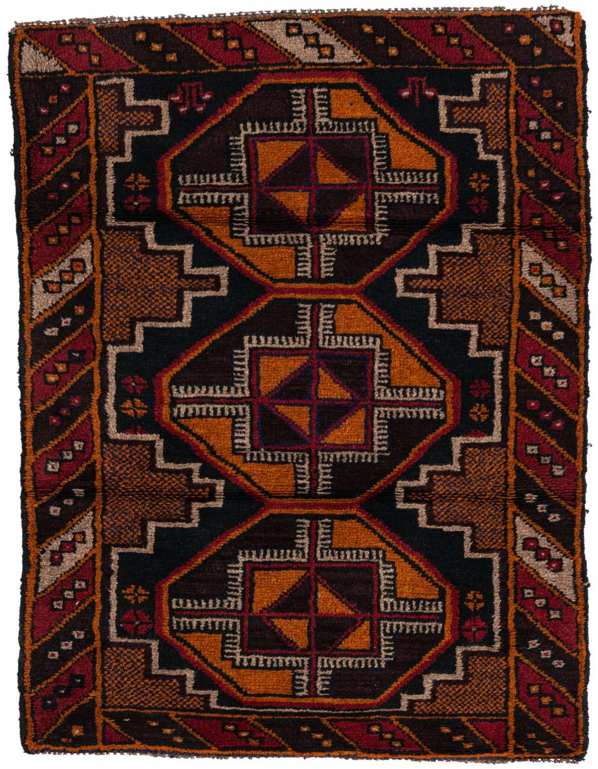 2' 9 x 4' 8 Hand Knotted Balouch Persian Wool Rug