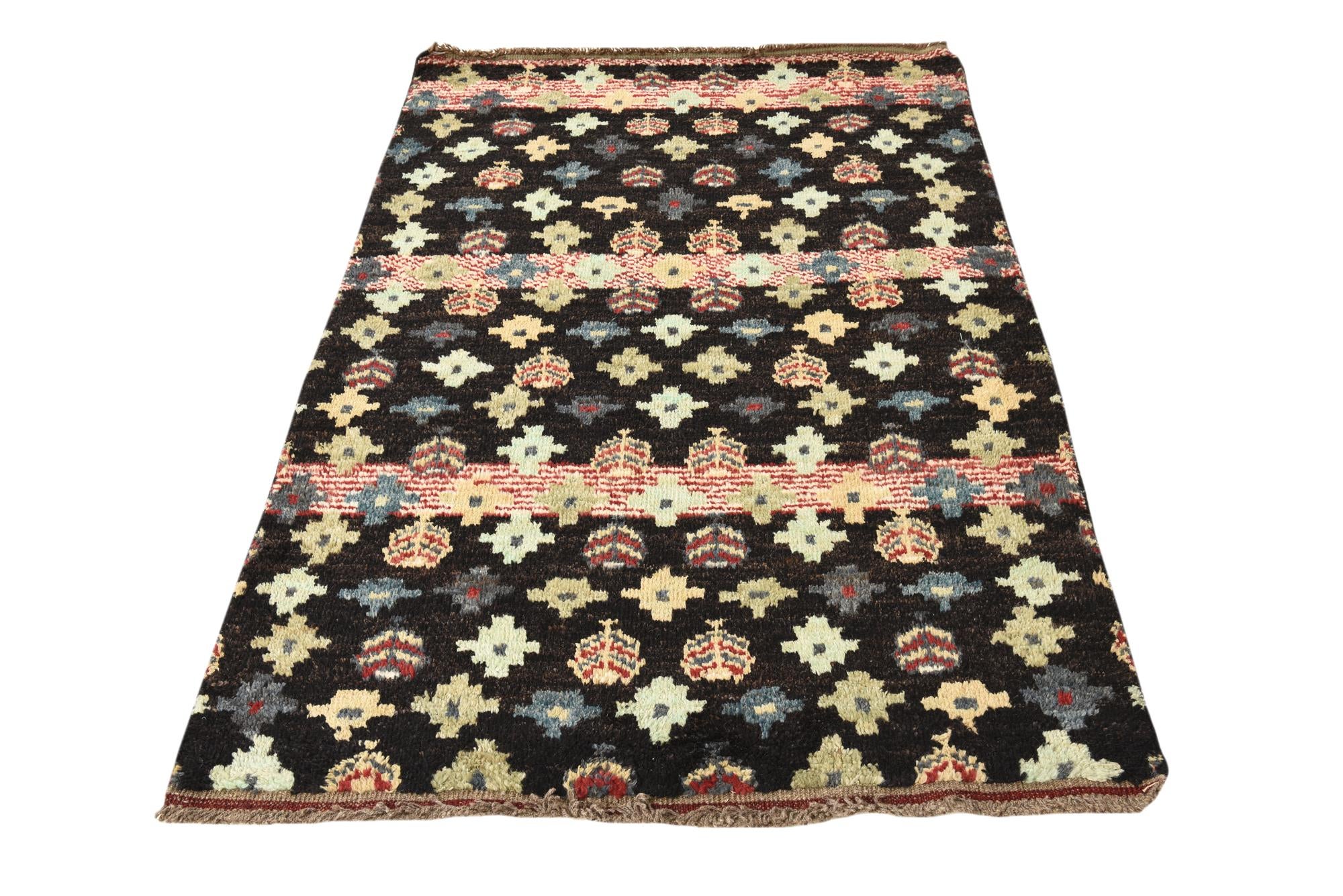 4' 1 x 6' 2 Hand Knotted Balouch Wool Rug