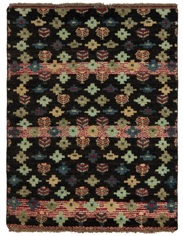 Detail image of 4' 1 x 6' 2 Hand Knotted Balouch Wool Rug