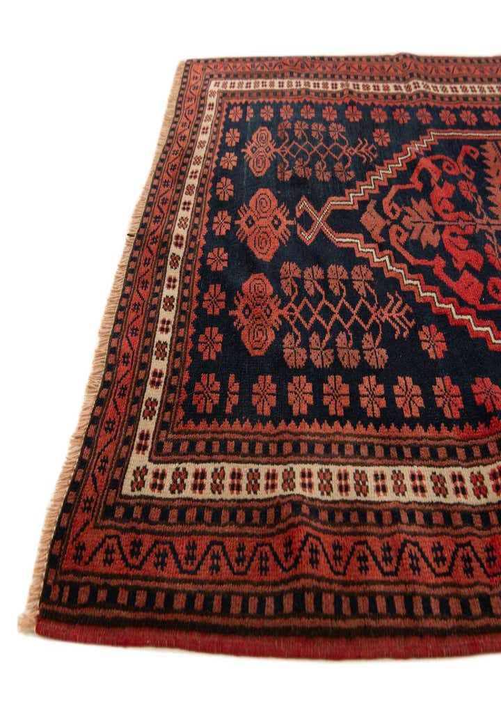 3' 7 x 6' Hand Knotted Balouch Oriental Wool Rug