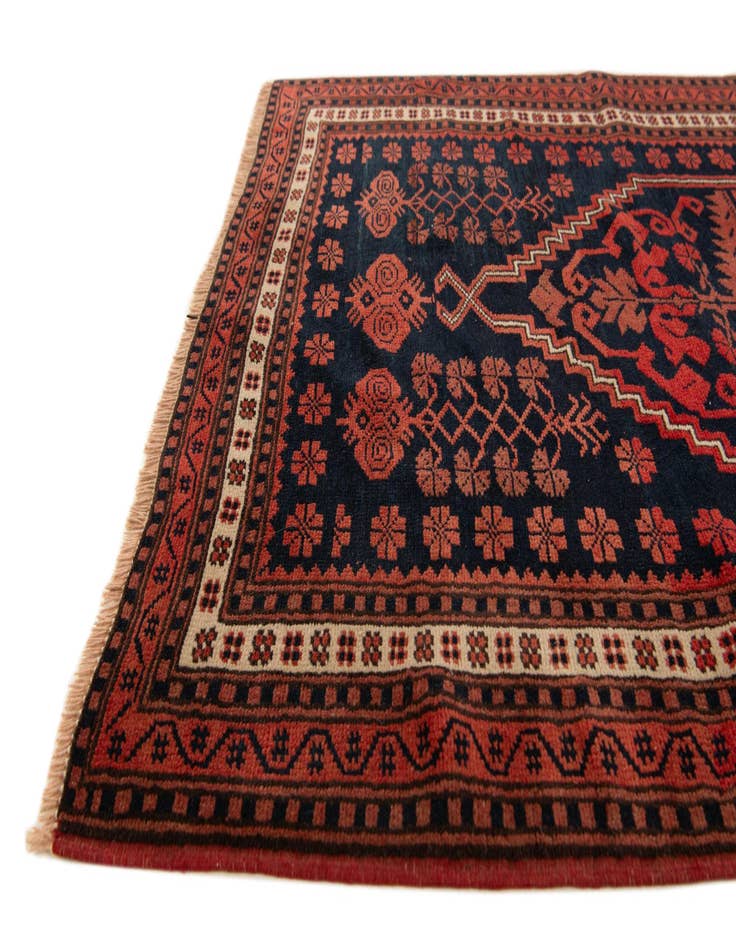 Detail image of 3' 7 x 6' Hand Knotted Balouch Oriental Wool Rug