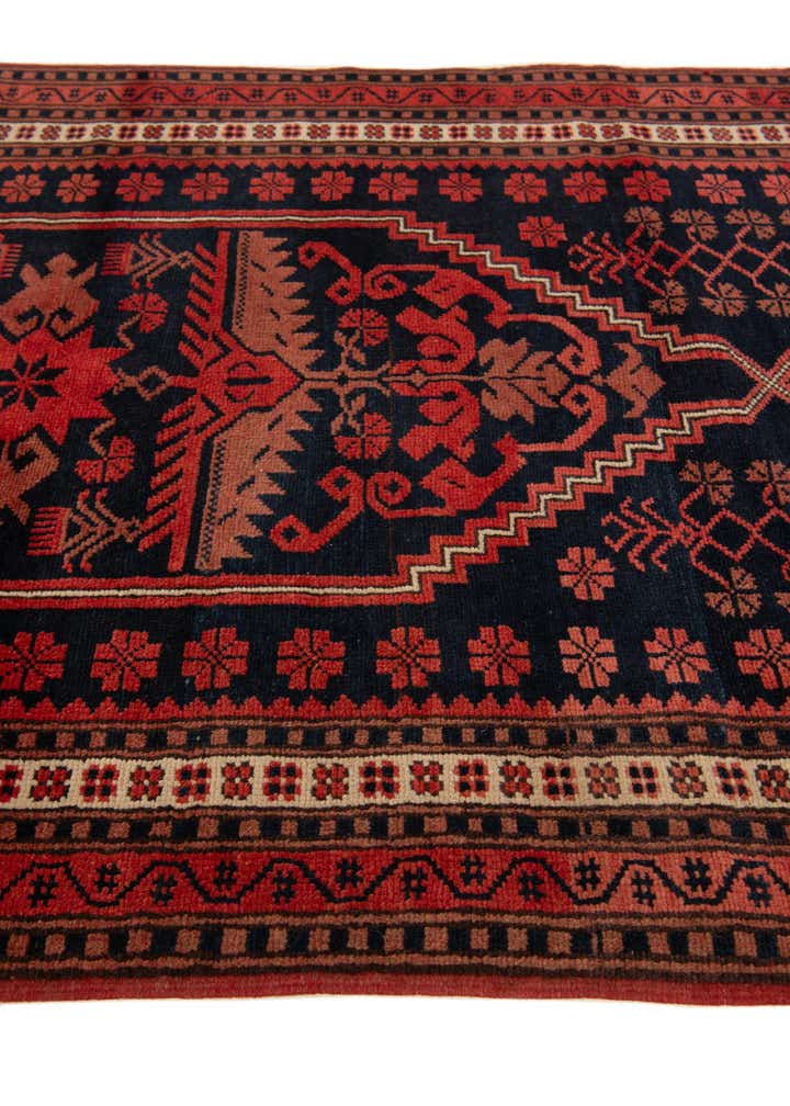 3' 7 x 6' Hand Knotted Balouch Oriental Wool Rug