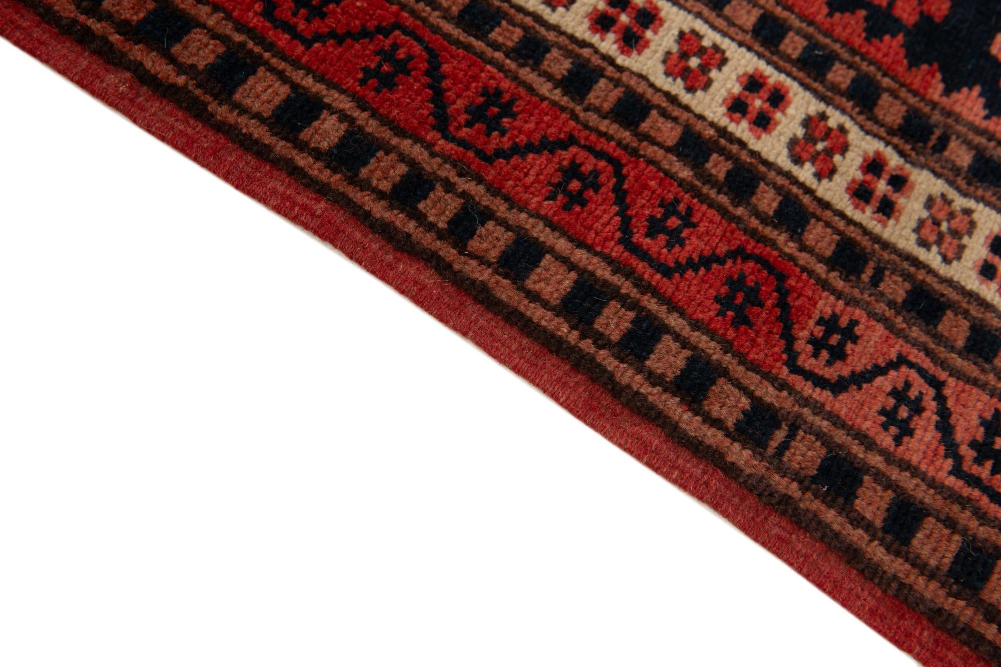 3' 7 x 6' Hand Knotted Balouch Oriental Wool Rug