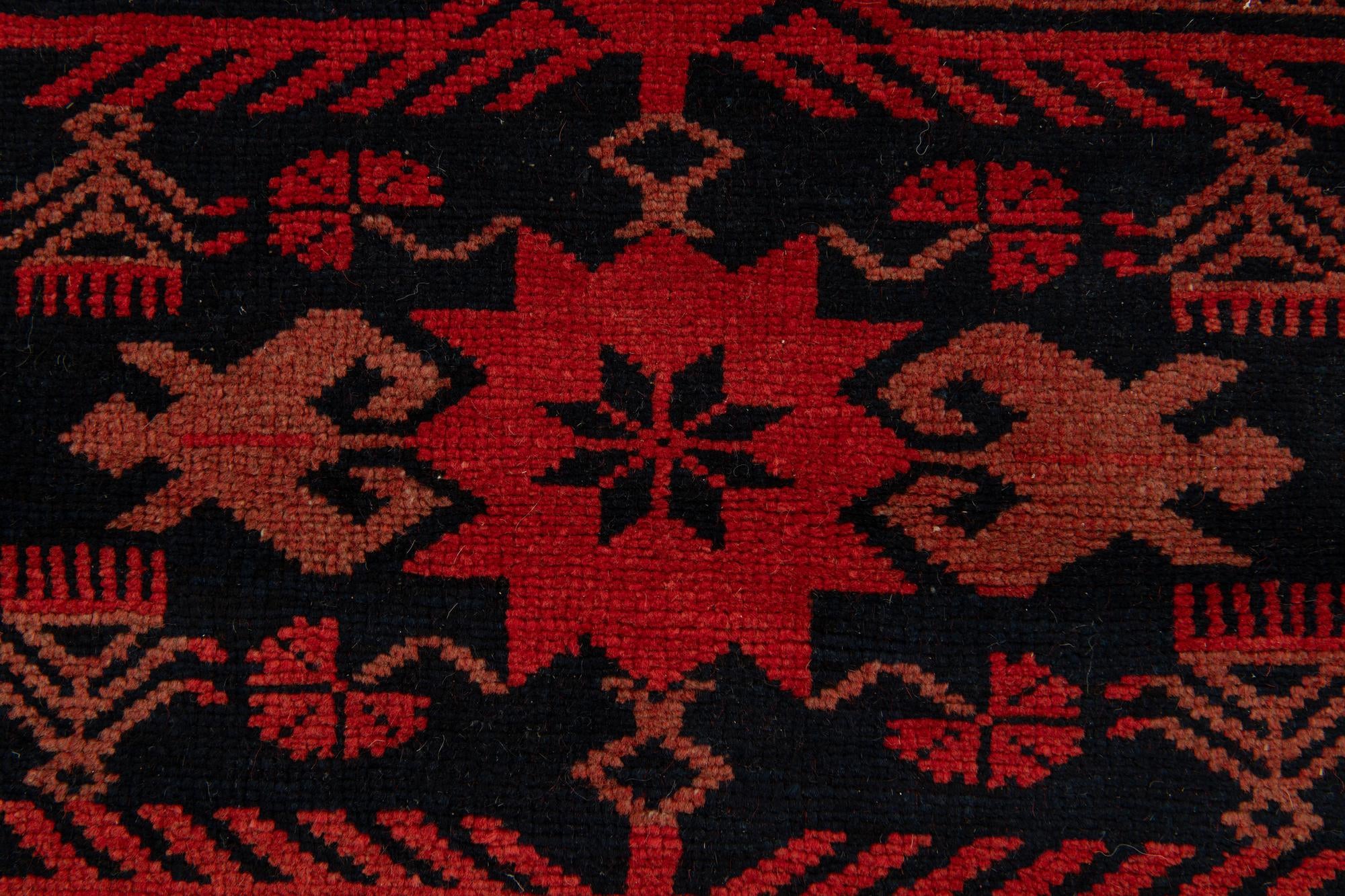 3' 7 x 6' Hand Knotted Balouch Oriental Wool Rug