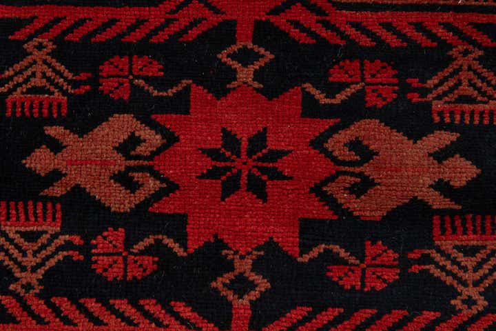 3' 7 x 6' Hand Knotted Balouch Oriental Wool Rug