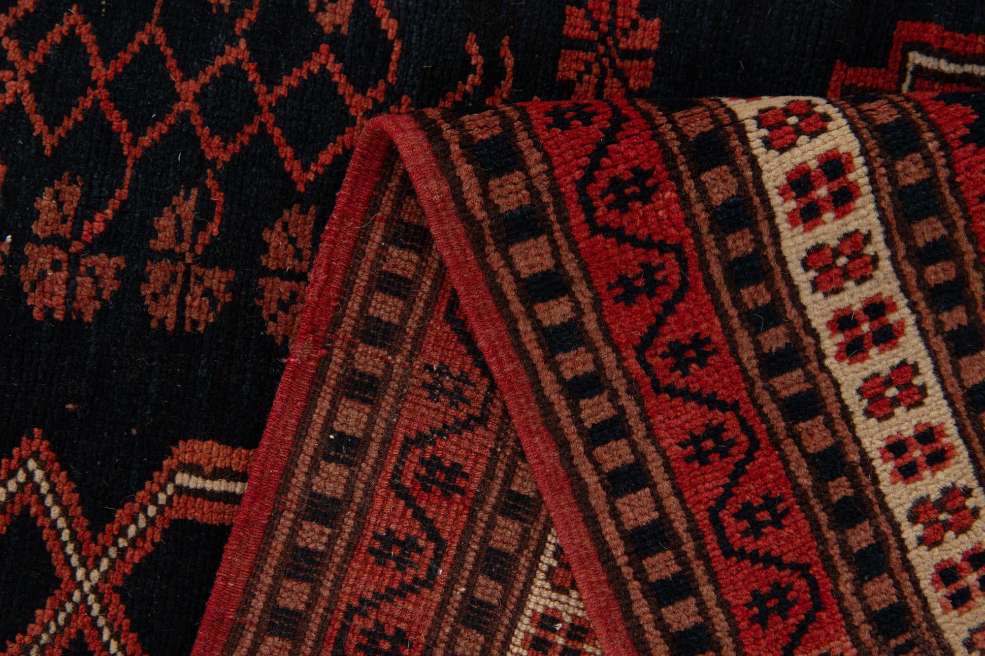 3' 7 x 6' Hand Knotted Balouch Oriental Wool Rug