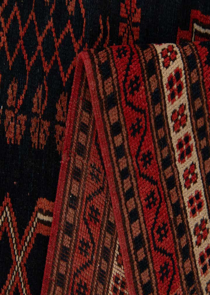 3' 7 x 6' Hand Knotted Balouch Oriental Wool Rug
