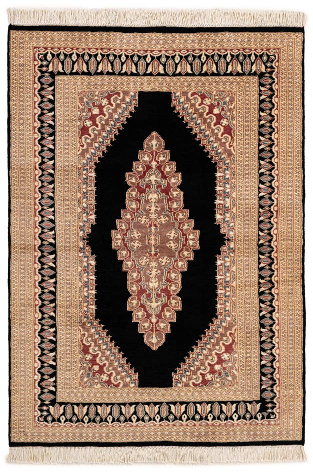 Detail image of 4' 2 x 5' 11 Hand Knotted Bokhara Oriental Rug