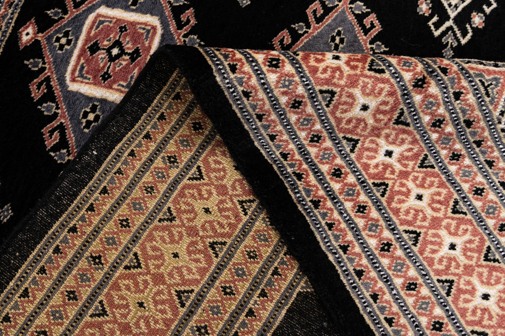 4' 3 x 5' 10 Hand Knotted Bokhara Rug