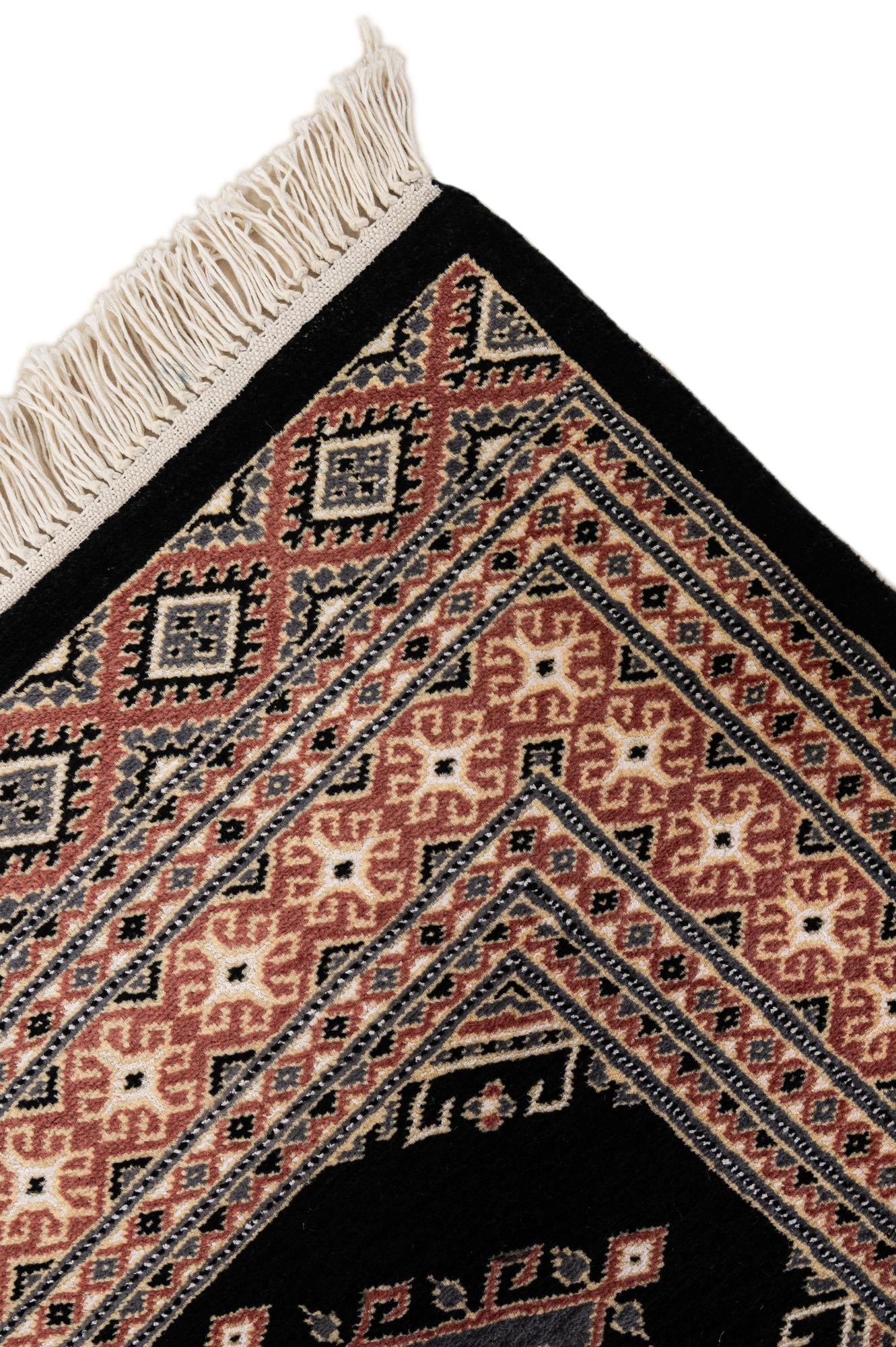 4' 3 x 5' 10 Hand Knotted Bokhara Rug