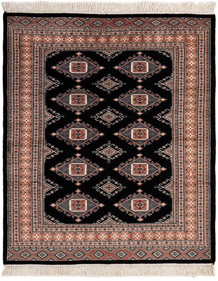 Detail image of 4' 3 x 5' 10 Hand Knotted Bokhara Rug
