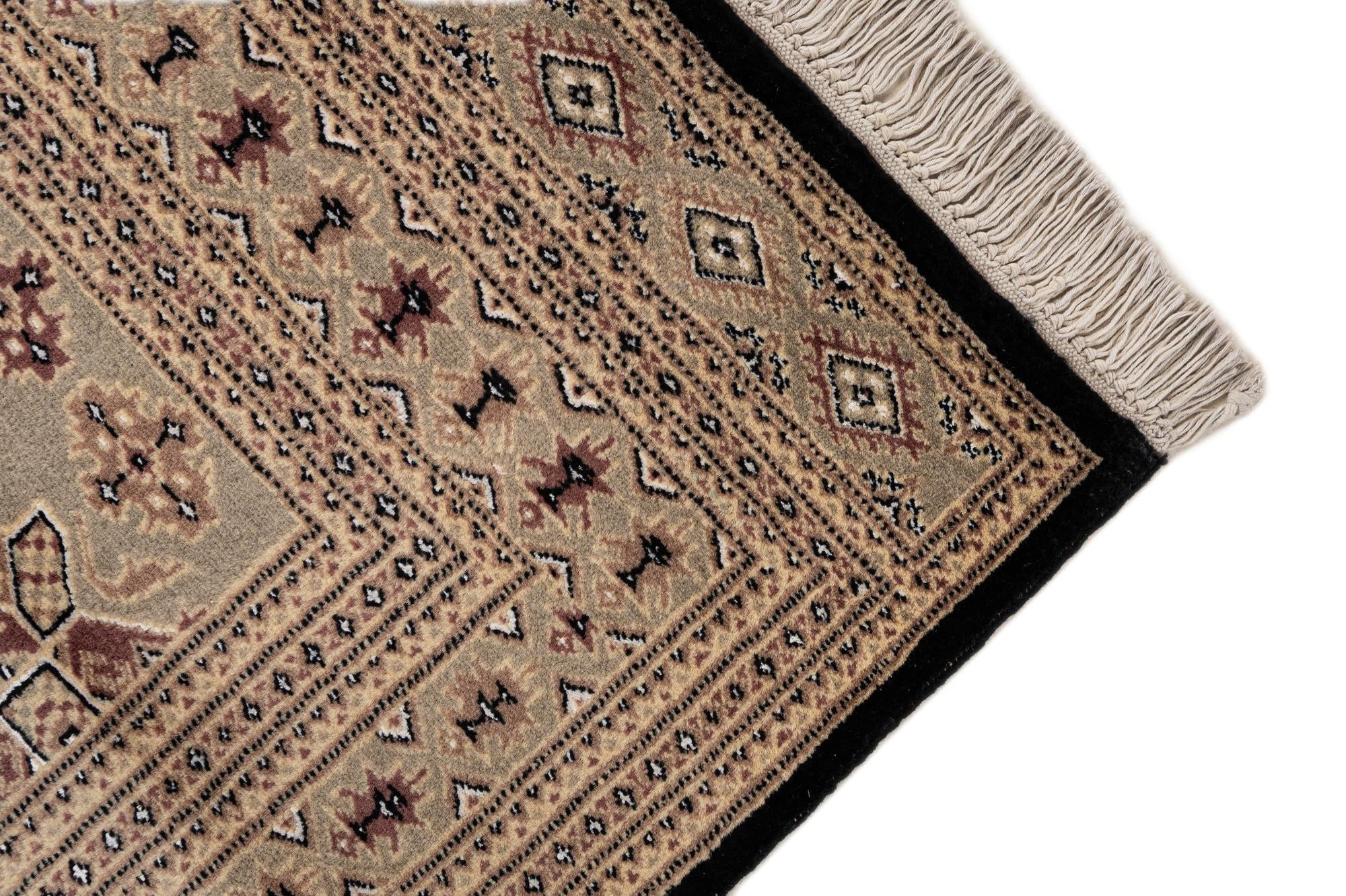 4' 3 x 6' 5 Hand Knotted Bokhara Oriental Rug