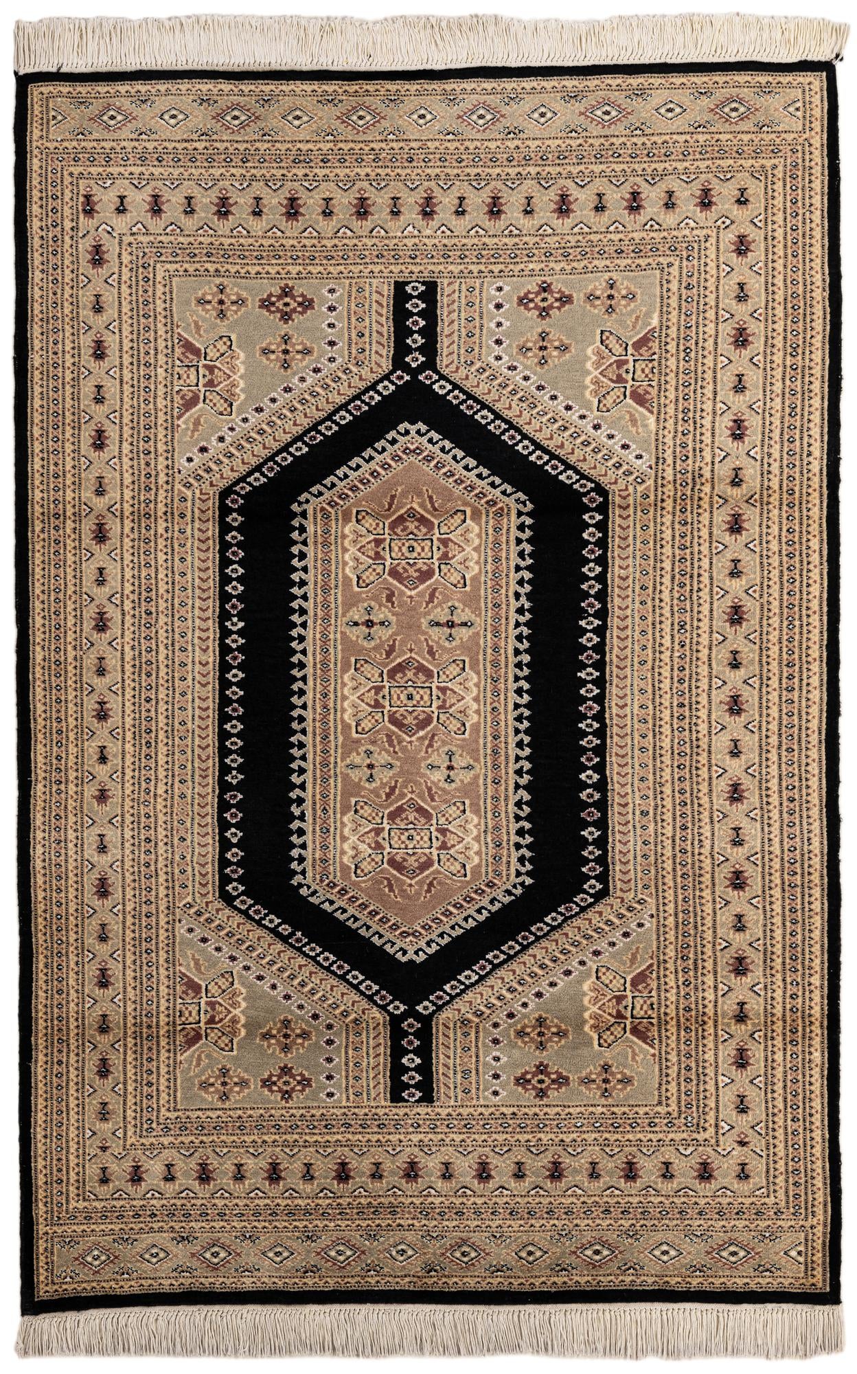 4' 3 x 6' 5 Hand Knotted Bokhara Oriental Rug