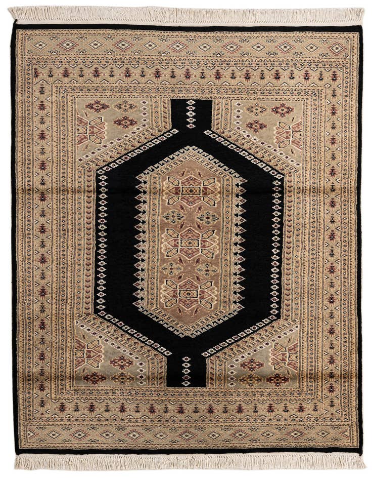 Detail image of 4' 2 x 6' 4 Hand Knotted Bokhara Oriental Rug