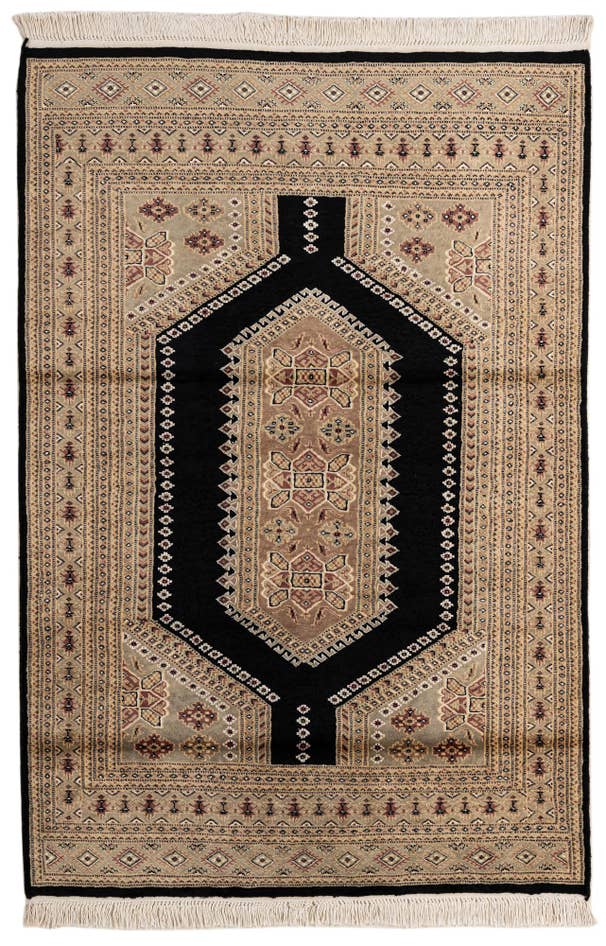 Detail image of 4' 2 x 6' 4 Hand Knotted Bokhara Oriental Rug
