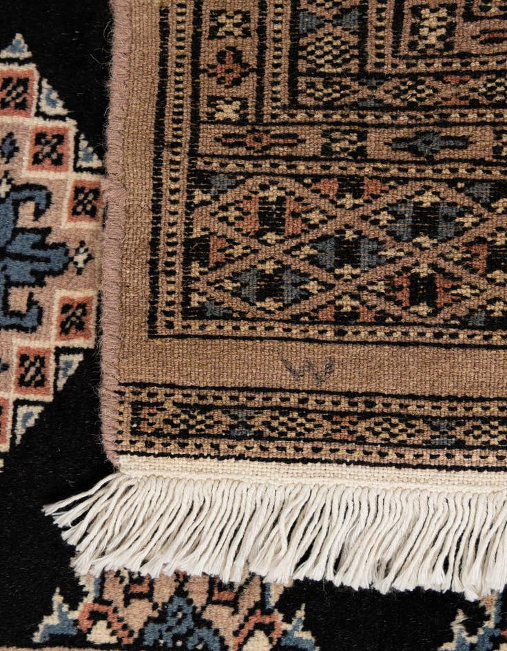 Detail image of 2' 2 x 2' 11 Hand Knotted Bokhara Oriental Wool Rug