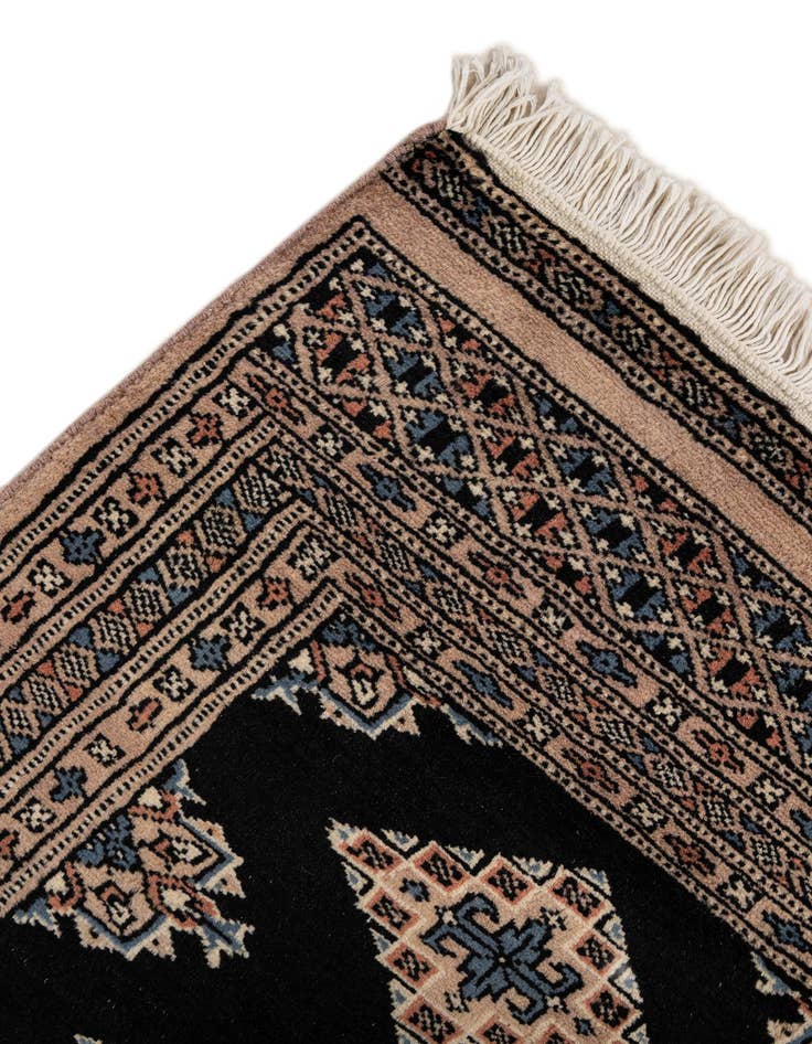 Detail image of 2' 2 x 2' 11 Hand Knotted Bokhara Oriental Wool Rug