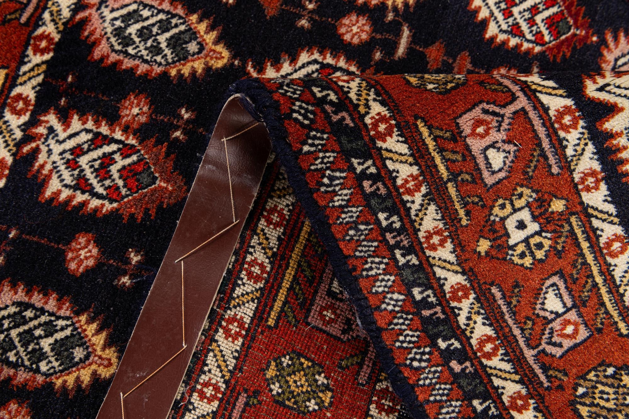 3' 2 x 4' 10 Hand Knotted Bokhara Oriental Wool Rug