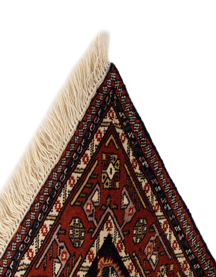 Detail image of 3' 2 x 4' 10 Hand Knotted Bokhara Oriental Wool Rug