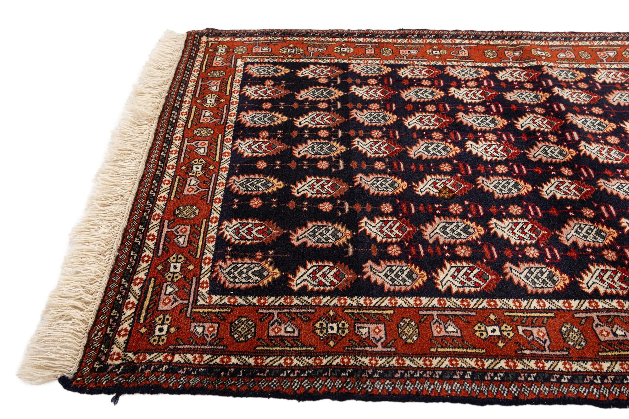 3' 2 x 4' 10 Hand Knotted Bokhara Oriental Wool Rug