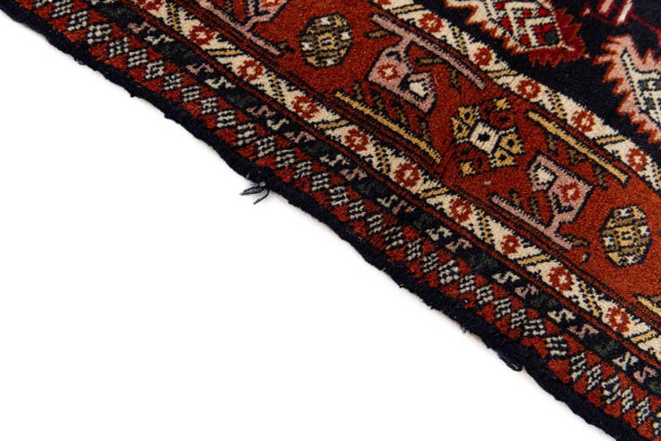 Detail image of 3' 2 x 4' 10 Hand Knotted Bokhara Oriental Wool Rug