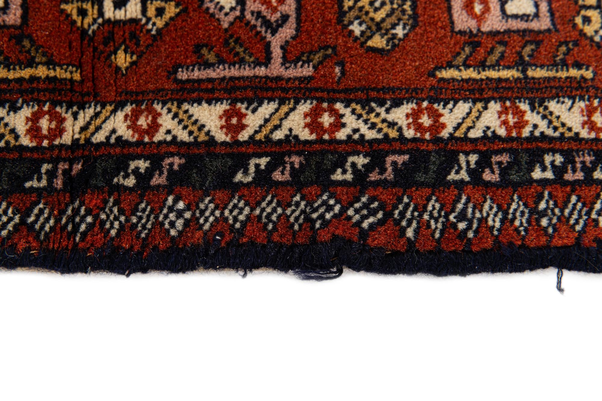 3' 2 x 4' 10 Hand Knotted Bokhara Oriental Wool Rug