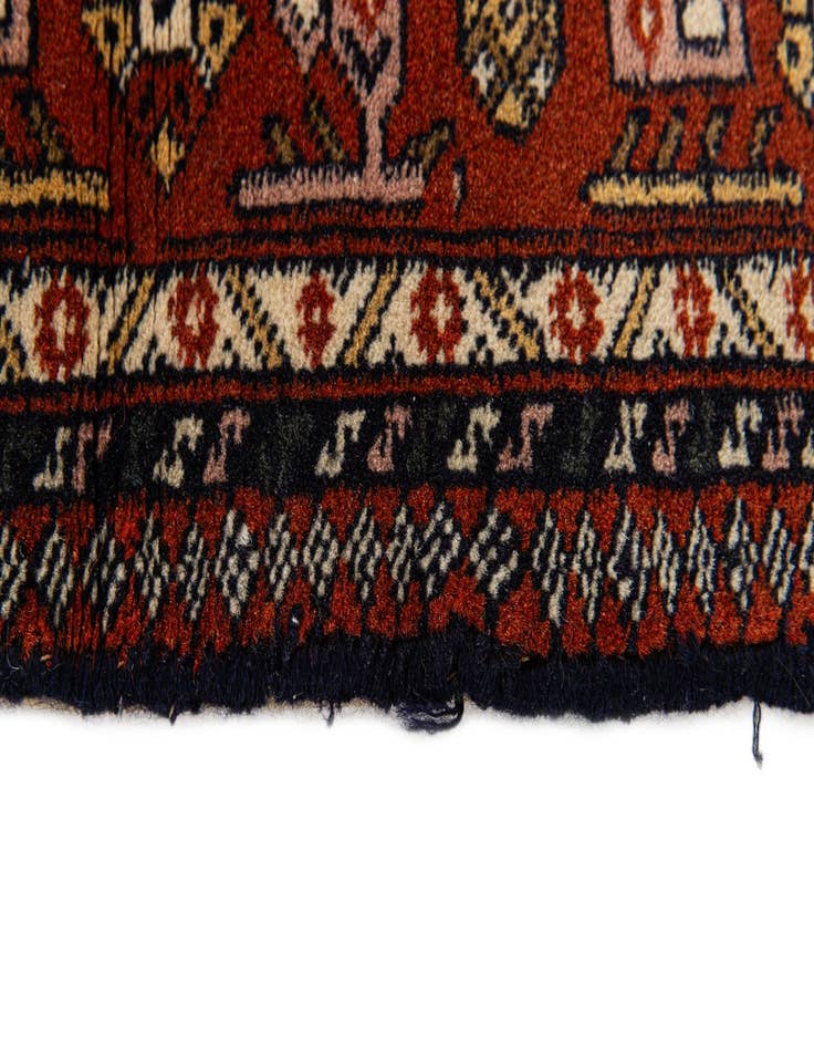 Detail image of 3' 2 x 4' 10 Hand Knotted Bokhara Oriental Wool Rug