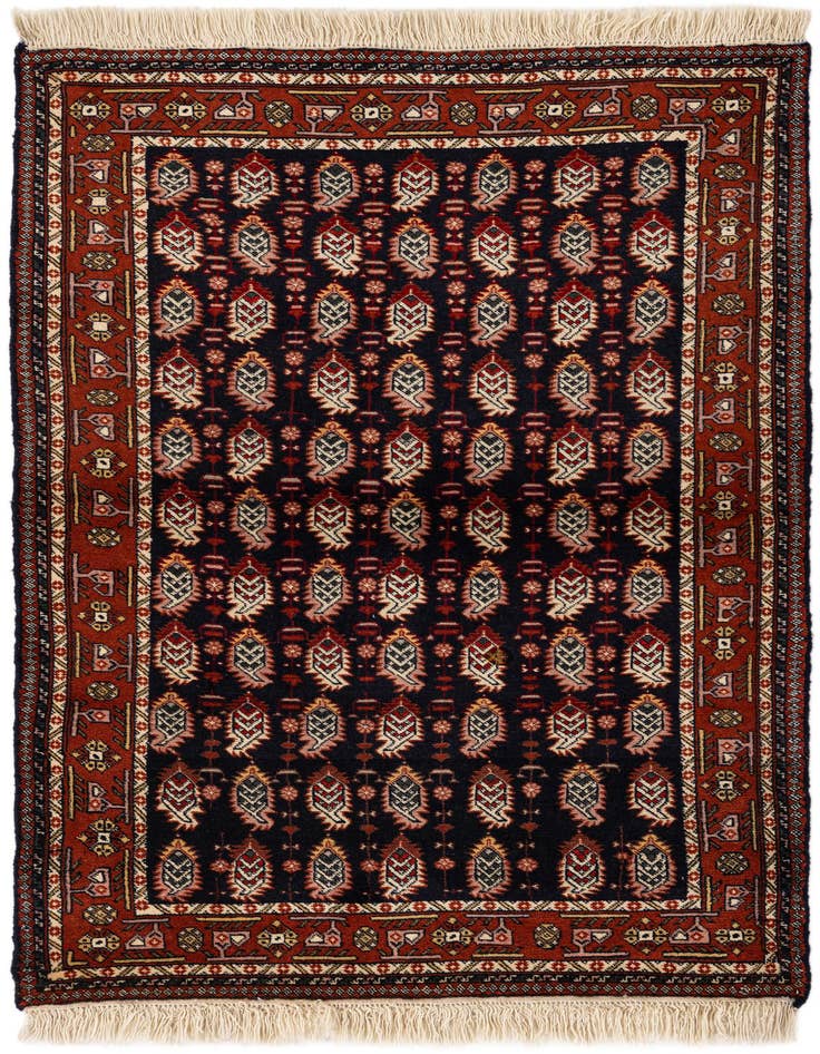 Detail image of 3' 2 x 4' 10 Hand Knotted Bokhara Oriental Wool Rug