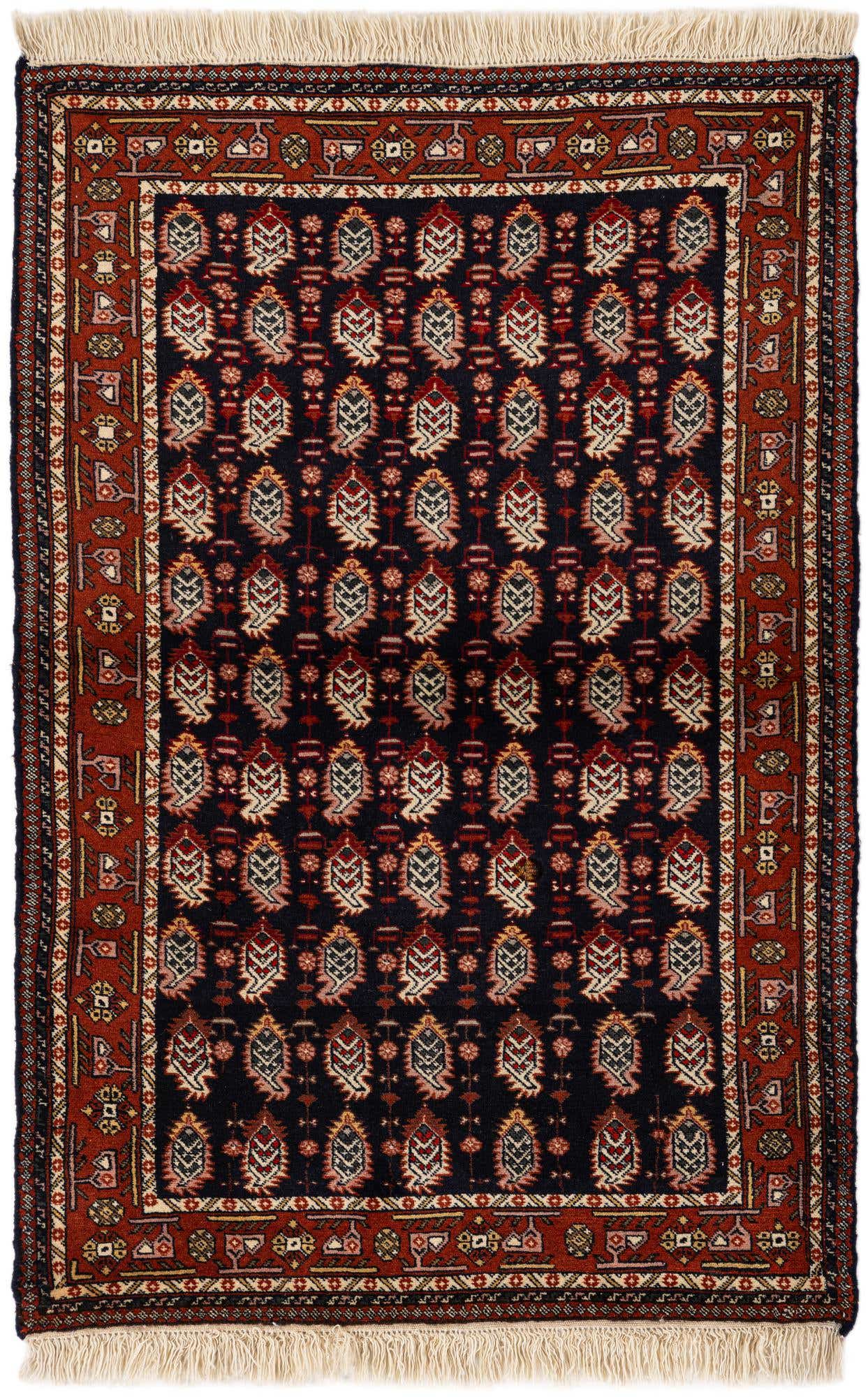 3' 2 x 4' 10 Hand Knotted Bokhara Oriental Wool Rug