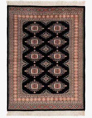 4' 3 x 5' 10 Hand Knotted Bokhara Rug