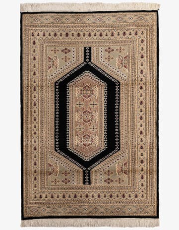 4' 3 x 6' 5 Hand Knotted Bokhara Oriental Rug