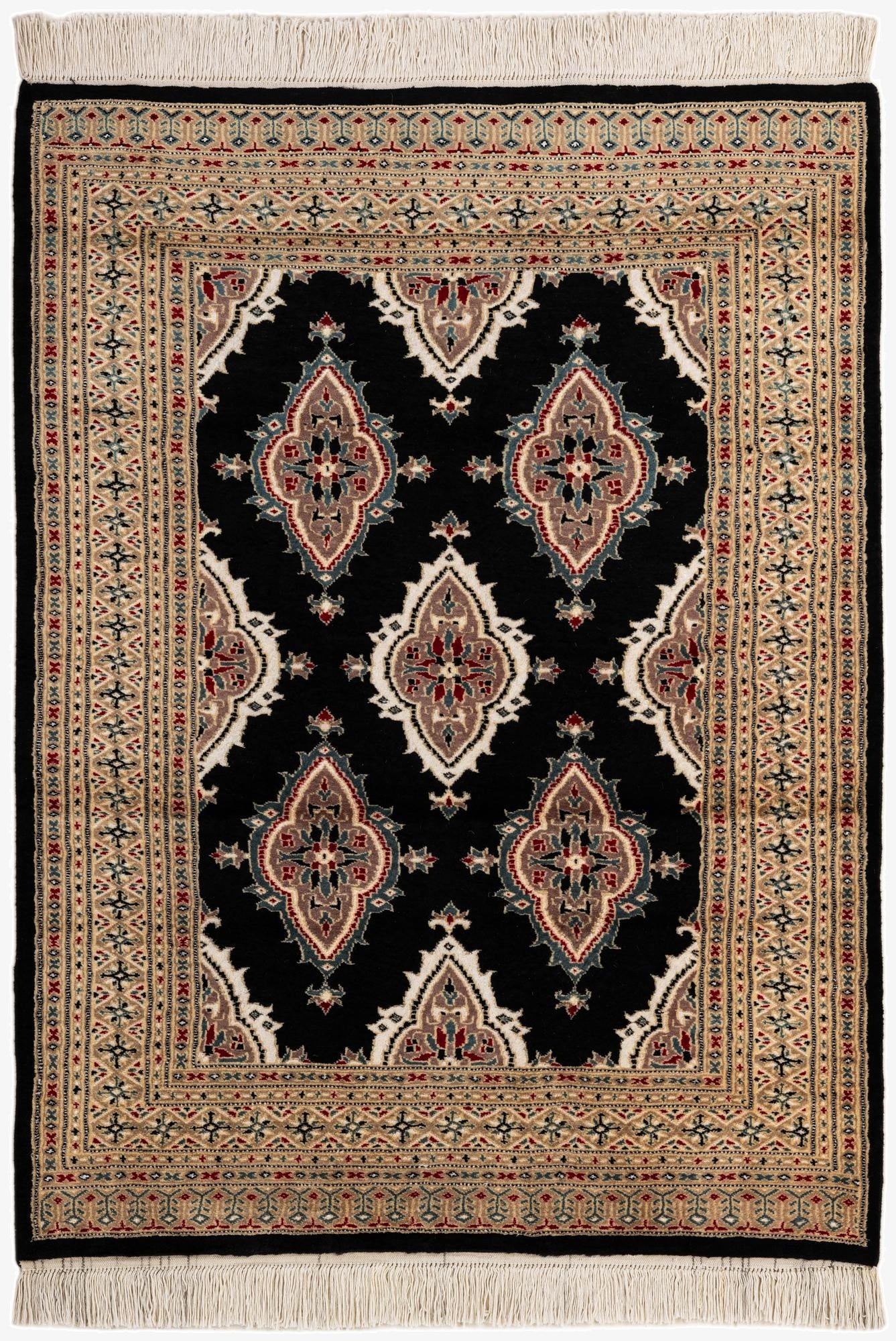 4' 3 x 5' 8  Hand Knotted Bokhara Rug