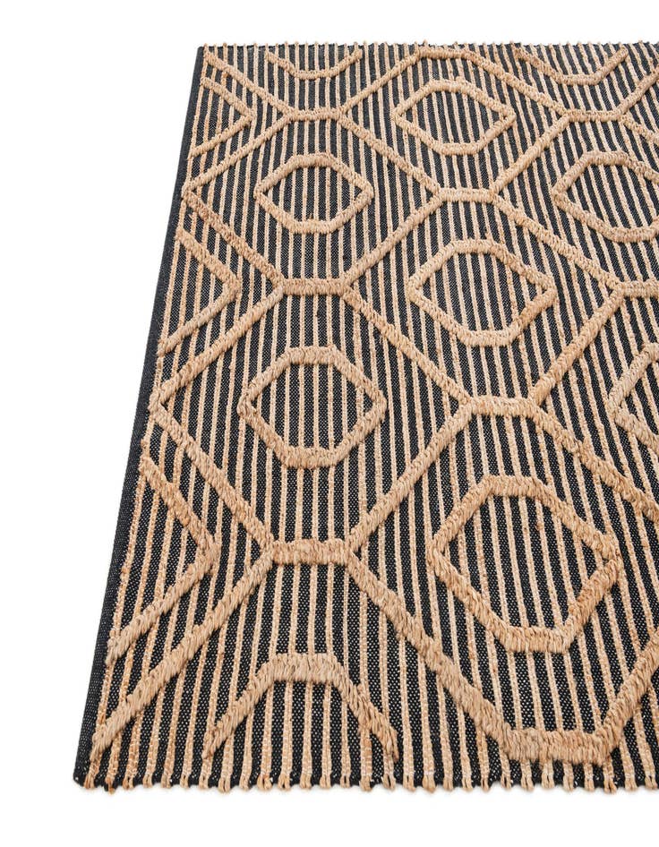 Detail image of 5' x 7' 6 Handmade Braided Jute Rug