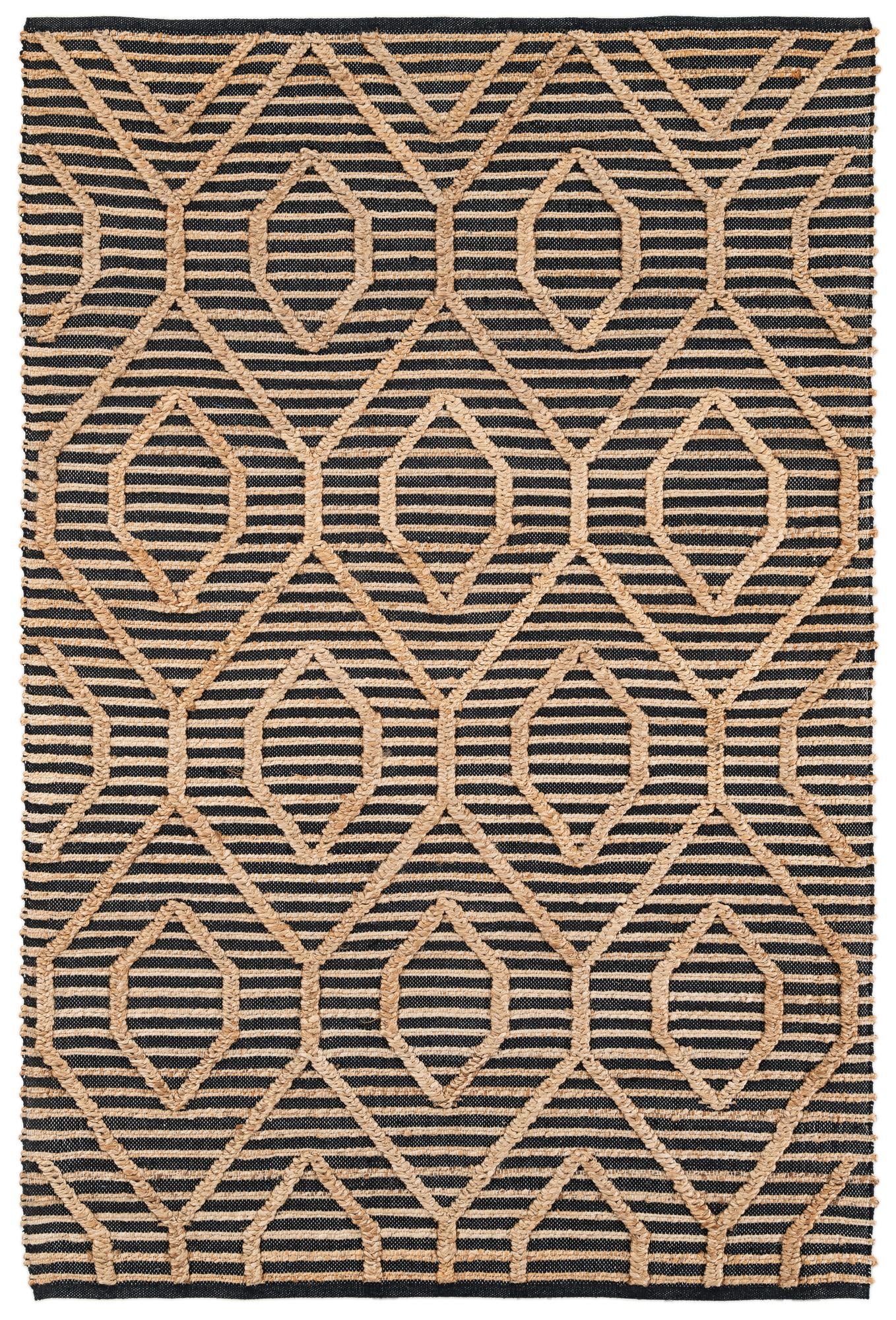 5' x 7' 6 Handmade Braided Jute Rug