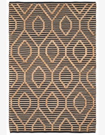 5' x 7' 6 Handmade Braided Jute Rug