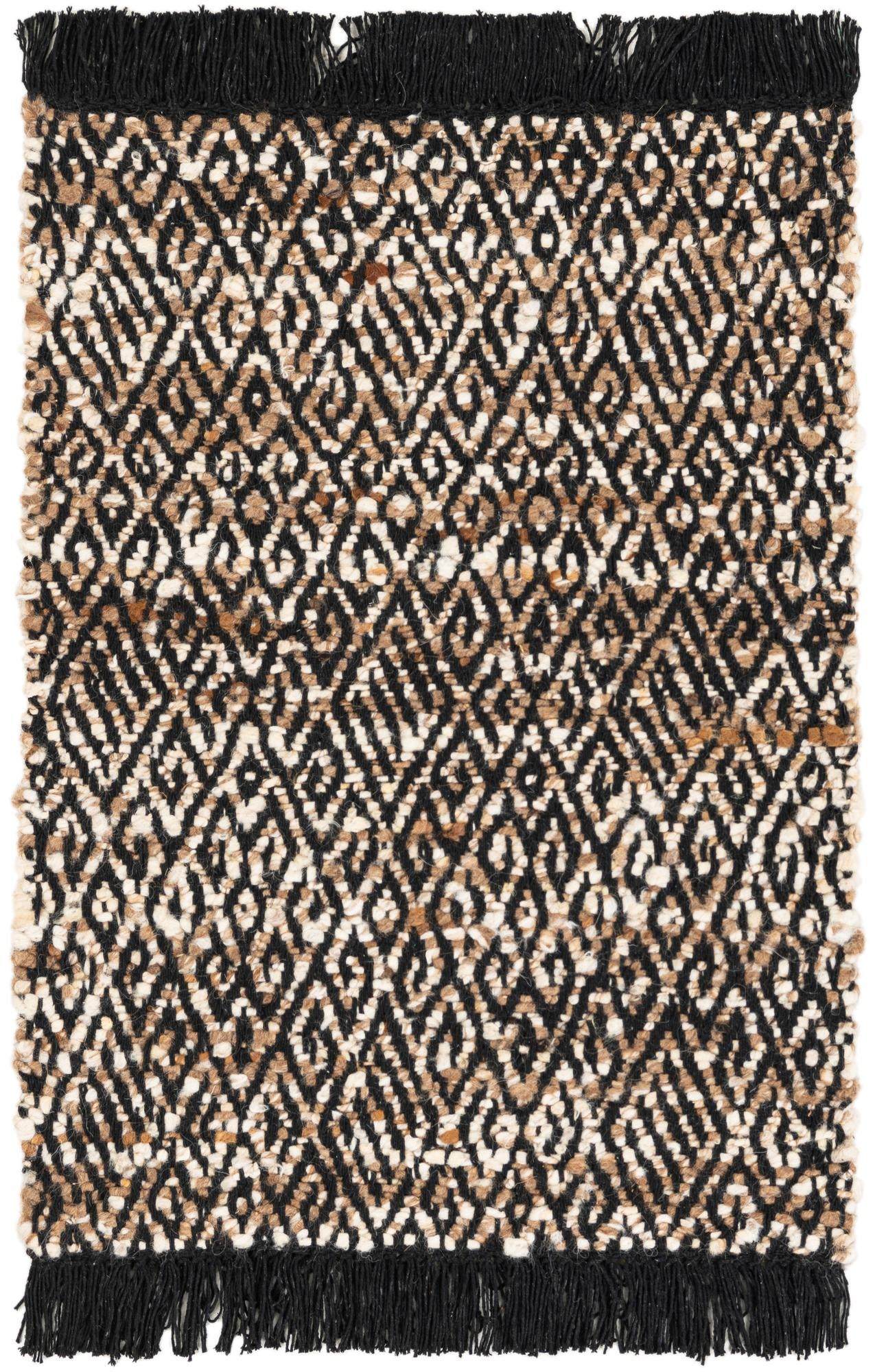 2' 1 x 3' Hand Woven Braided Jute Rug