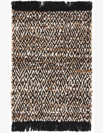 2' 1 x 3' Hand Woven Braided Jute Rug