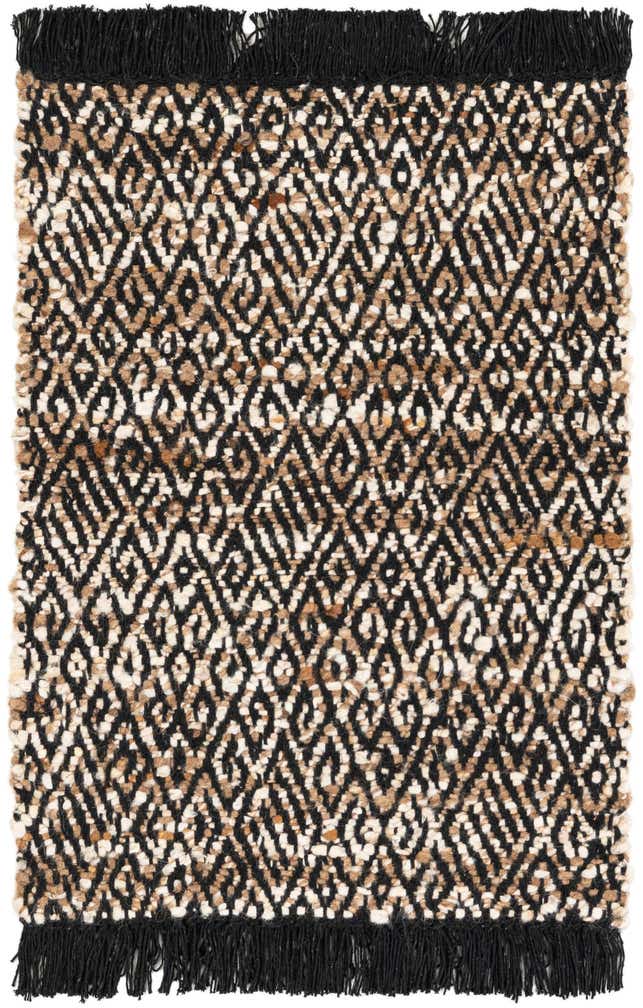 2' 1 x 3' Hand Woven Braided Jute Rug