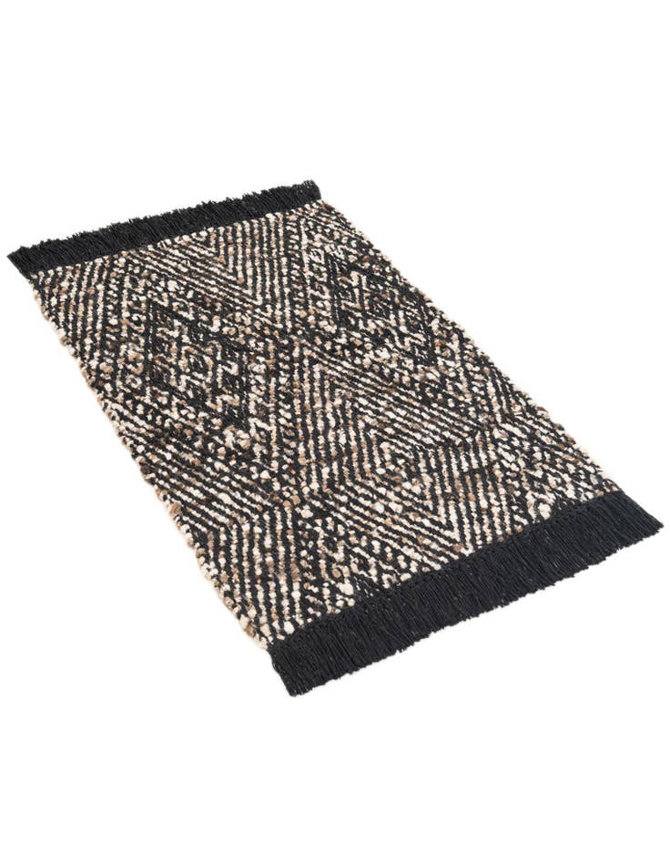 Detail image of 2' 1 x 3' Hand Woven Braided Jute Rug