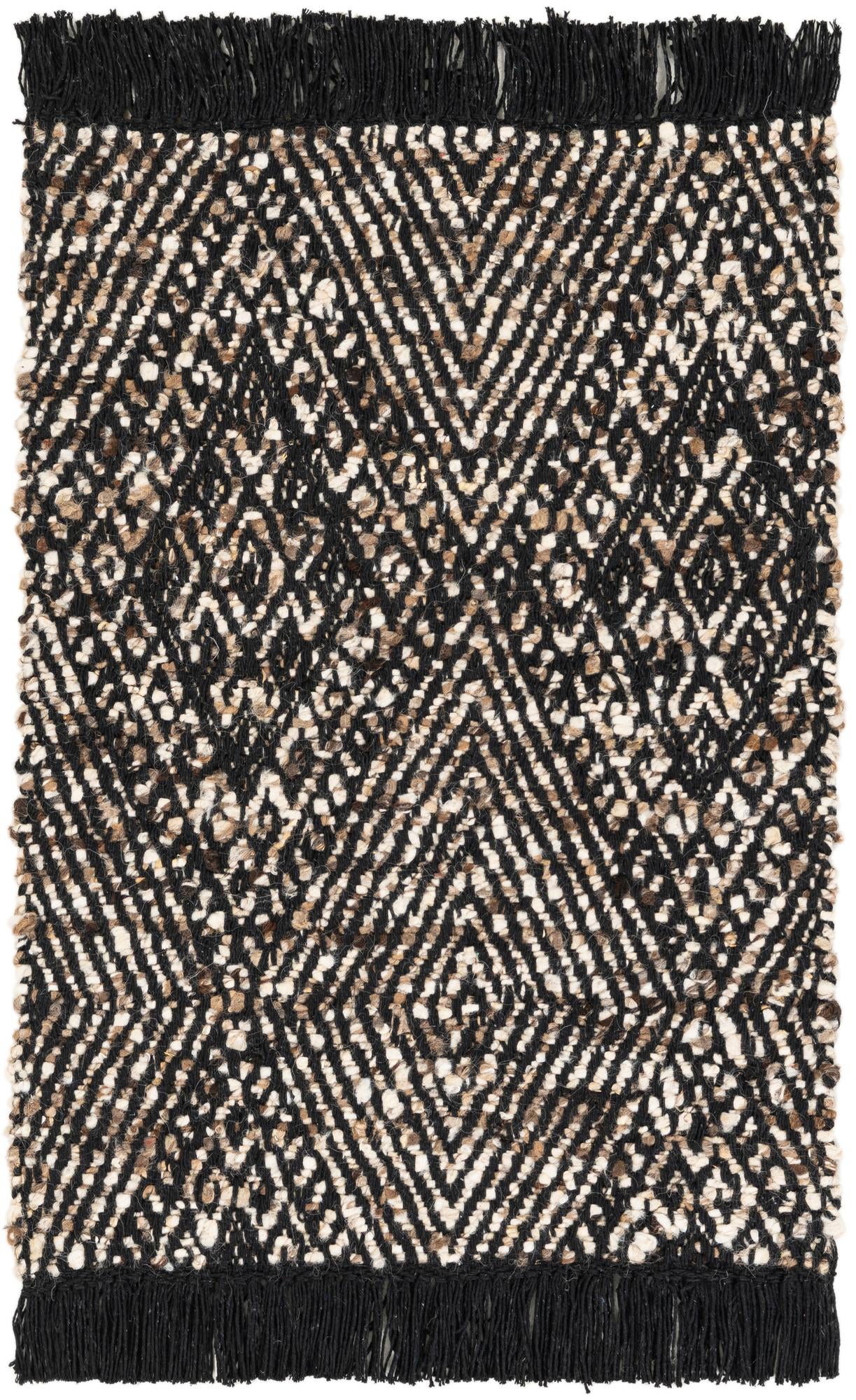 2' 1 x 3' Hand Woven Braided Jute Rug