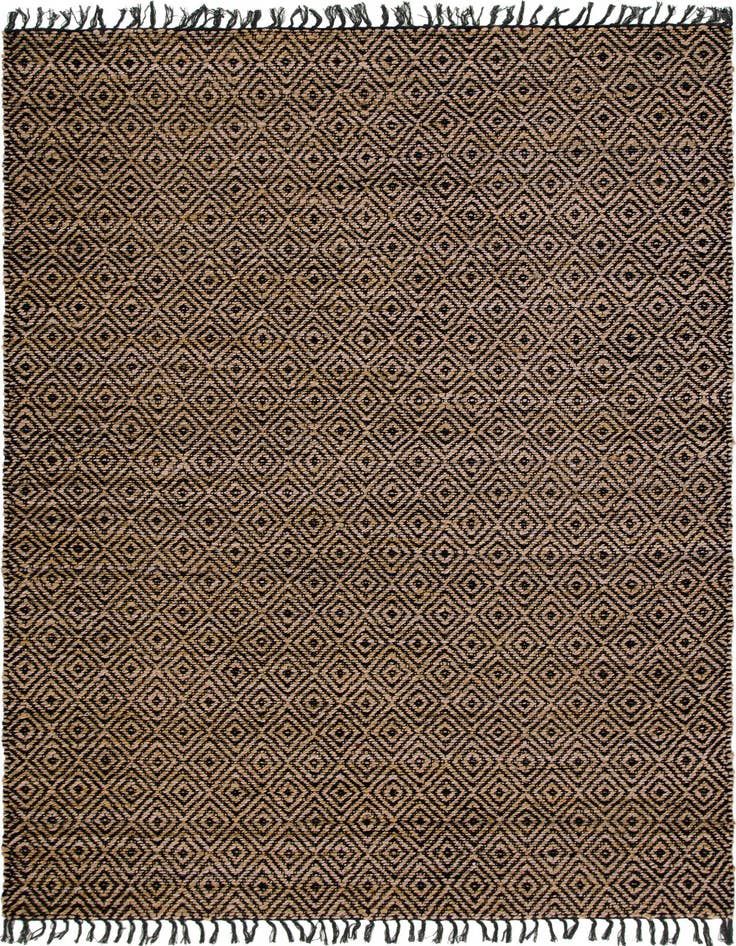 Detail image of 6' 1 x 9'  Hand Woven Braided Jute Rug