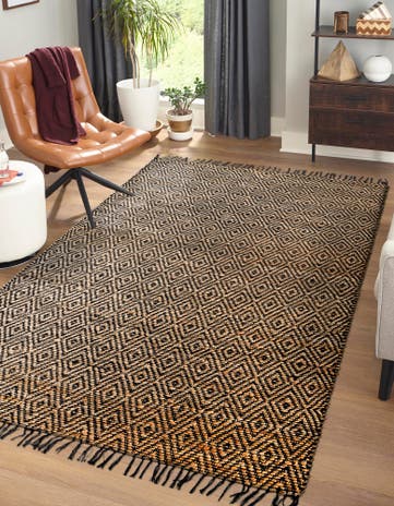 8' x 10' Hand Woven Braided Jute Rug