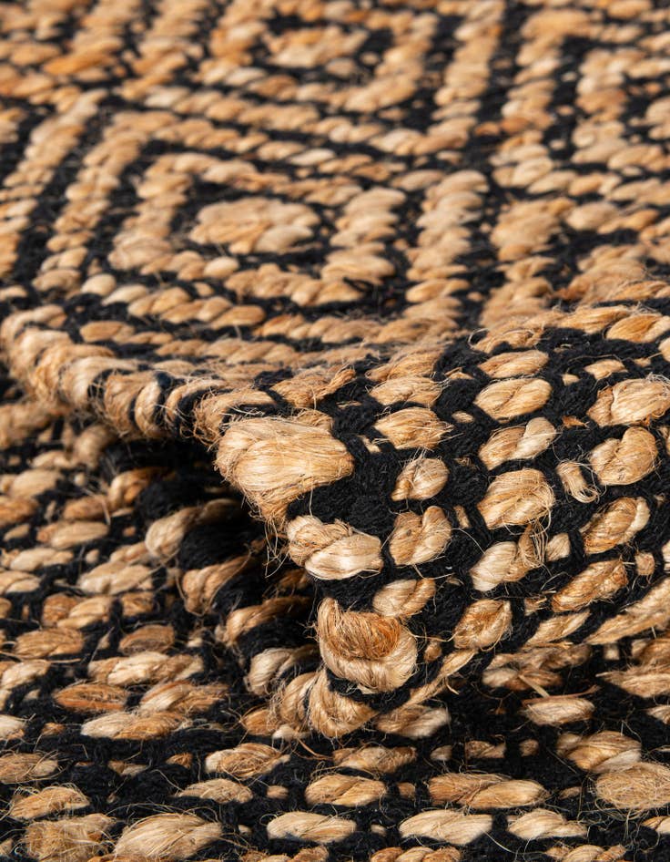 Detail image of 3' 3 x 5' 1 Hand Woven Braided Jute Rug