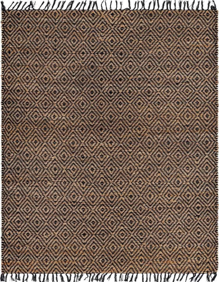 Detail image of 5' 1 x 8'  Hand Woven Braided Jute Rug
