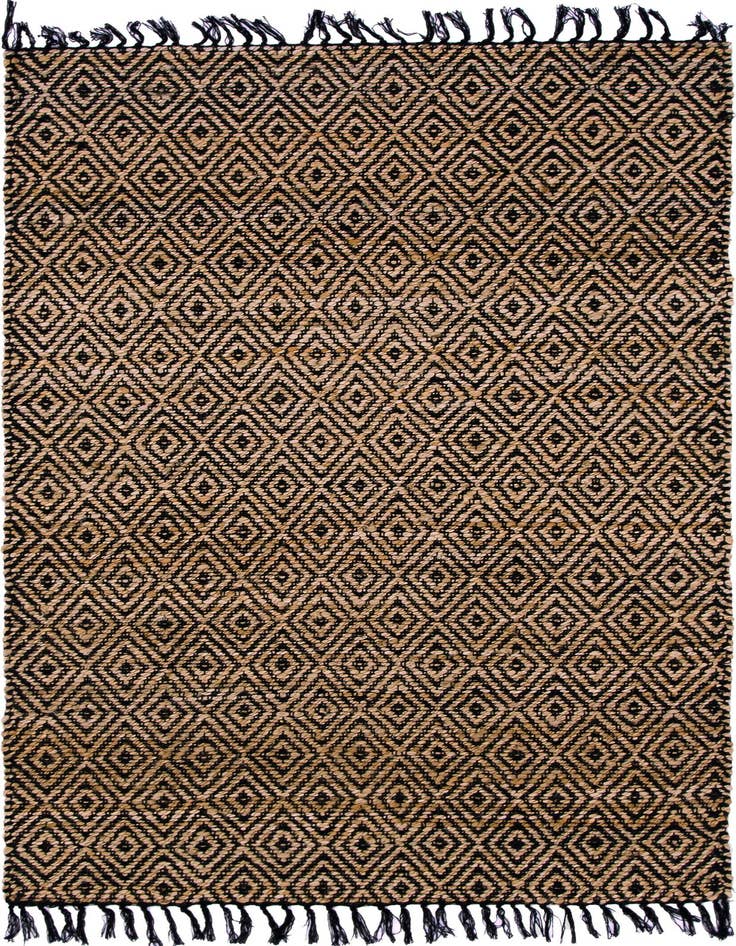 Detail image of 4' 1 x 6' 1  Hand Woven Braided Jute Rug
